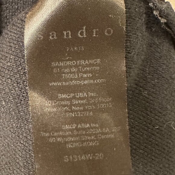 Sandro Paris Black Side-Zip Sweater – Size Small- Medium – 8/10 Condition - Picture 10 of 10